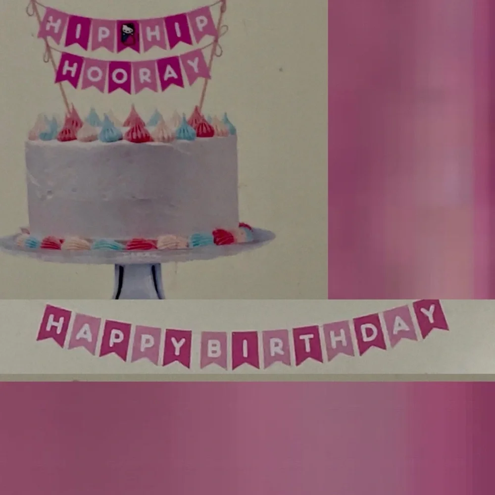 Hello Kitty Cake Topper and Banner